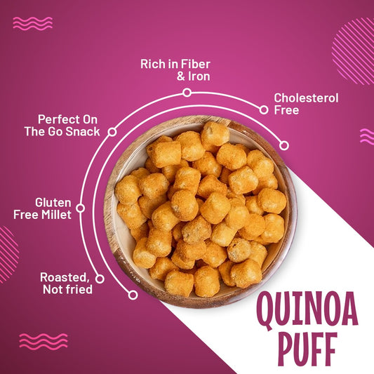 Desi Culture Quinoa Puffs | Gluten-Free | Baked & Roasted Snack | Maida-Free | Healthy & Flavorful