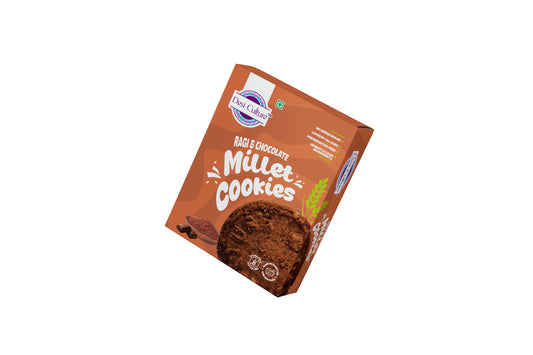 Desi Culture Ragi & Chocolate Cookies | Millet-Based | No Maida | Jaggery Sweetened | Gluten-Free | Healthy Snacks for Kids & Adults | 200g